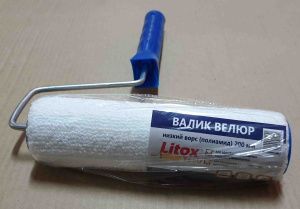 Валик ВЕЛЮР 250 мм, бюгель 6 мм Litox tools (50шт.)