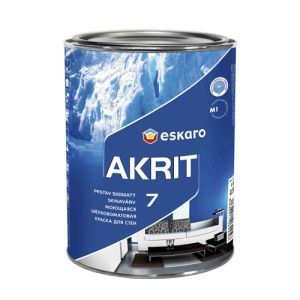  Краска акрилатная матовая интерьерная  с высокой износостойкостью "Eskaro Akrit-7" 0,95 л