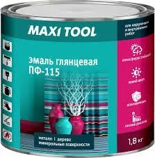 Зеленая Эмаль ПФ-115 1,8 кг Maxi Tool (6шт/300шт) 